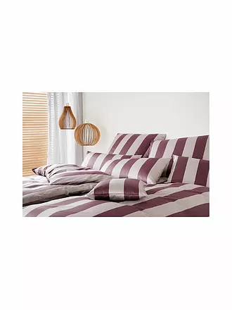 ELEGANTE | Satin-Bettwäsche 70x90cm/140x200cm NIGHT STRIPE Puder | 